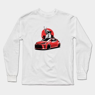 Red Yaris GR Samurai Japan Long Sleeve T-Shirt